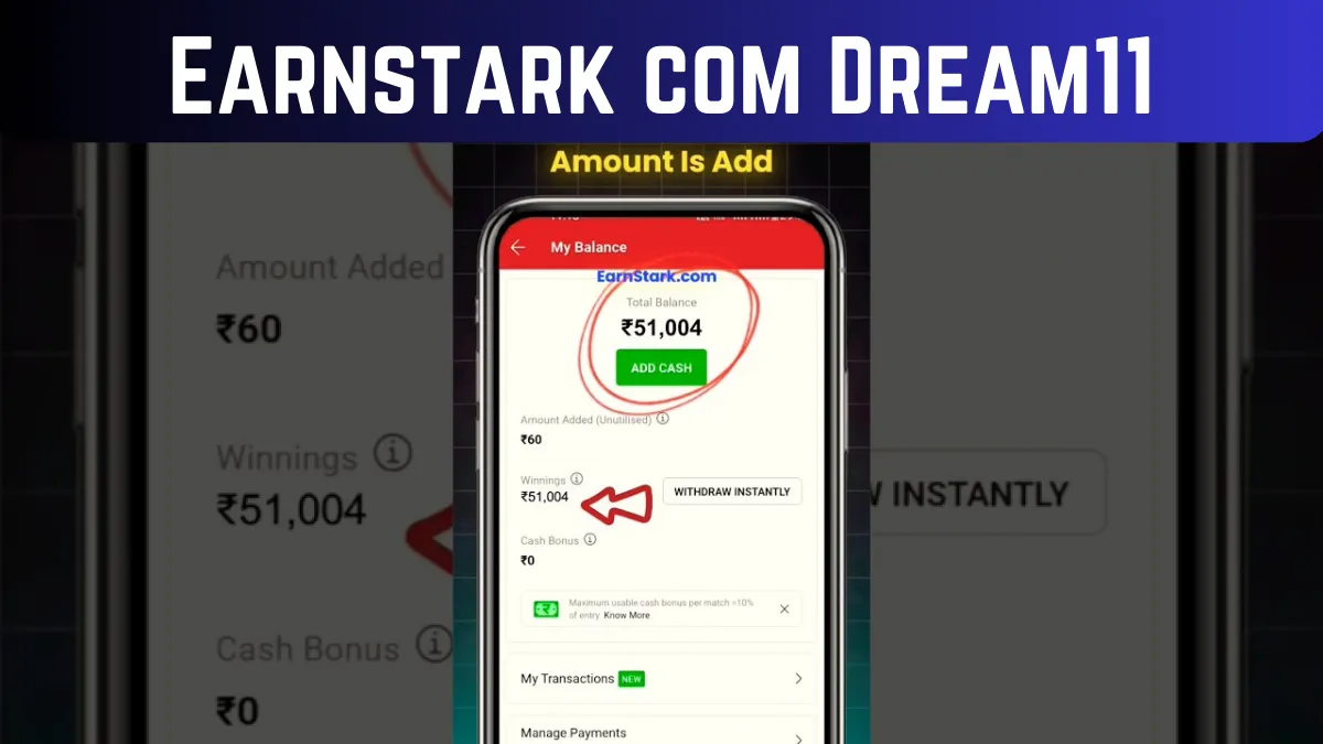 Earnstark com Dream11